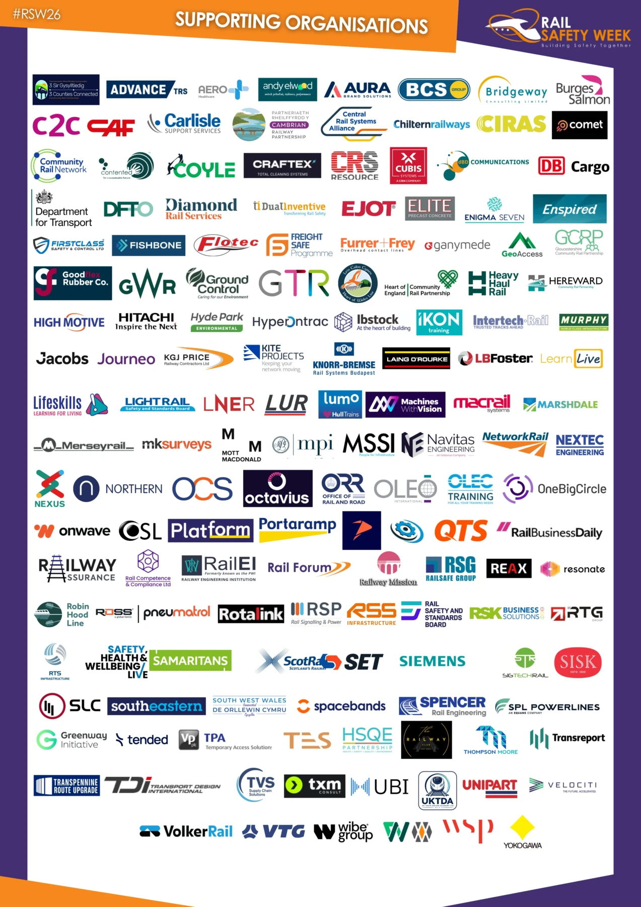 RSW 2026 - Supporting Organisations Logo Pallete